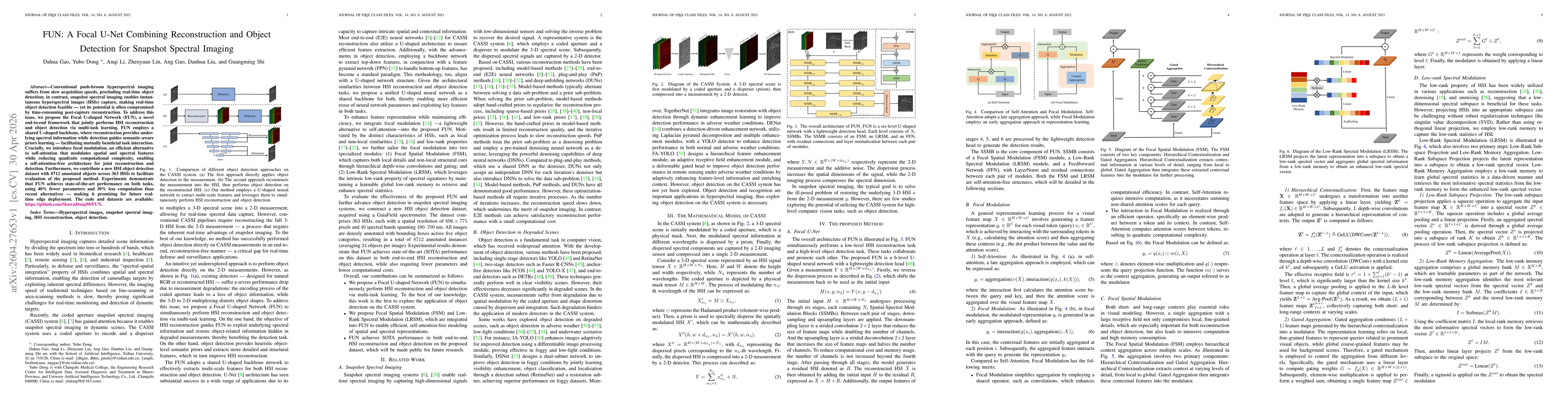 Thumbnail for FUN: A Focal U-Net Combining Reconstruction and Object Detection for Snapshot Spectral Imaging