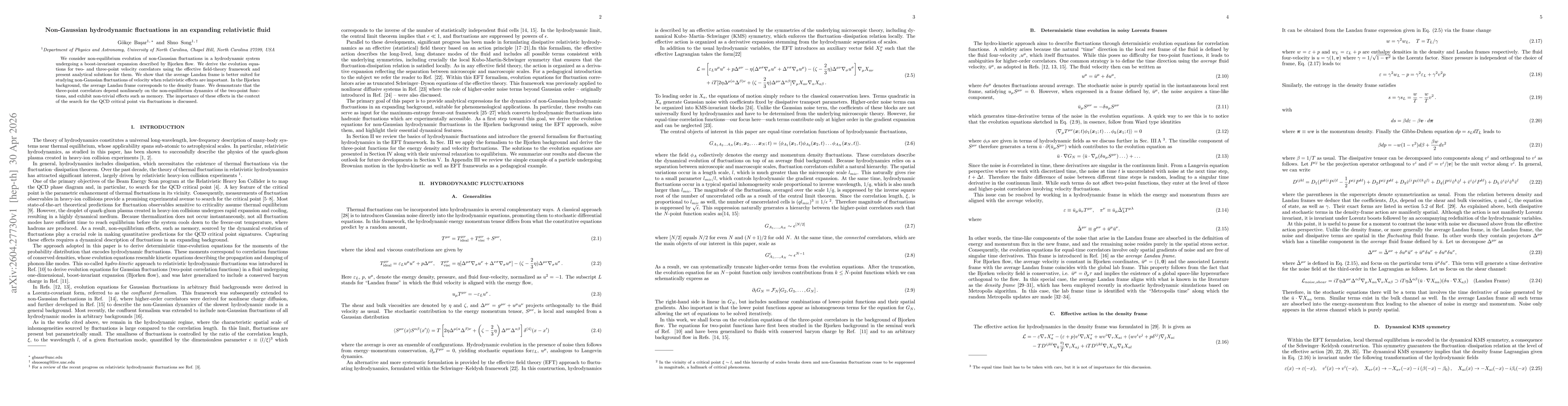 Thumbnail for Non-Gaussian hydrodynamic fluctuations in an expanding relativistic fluid