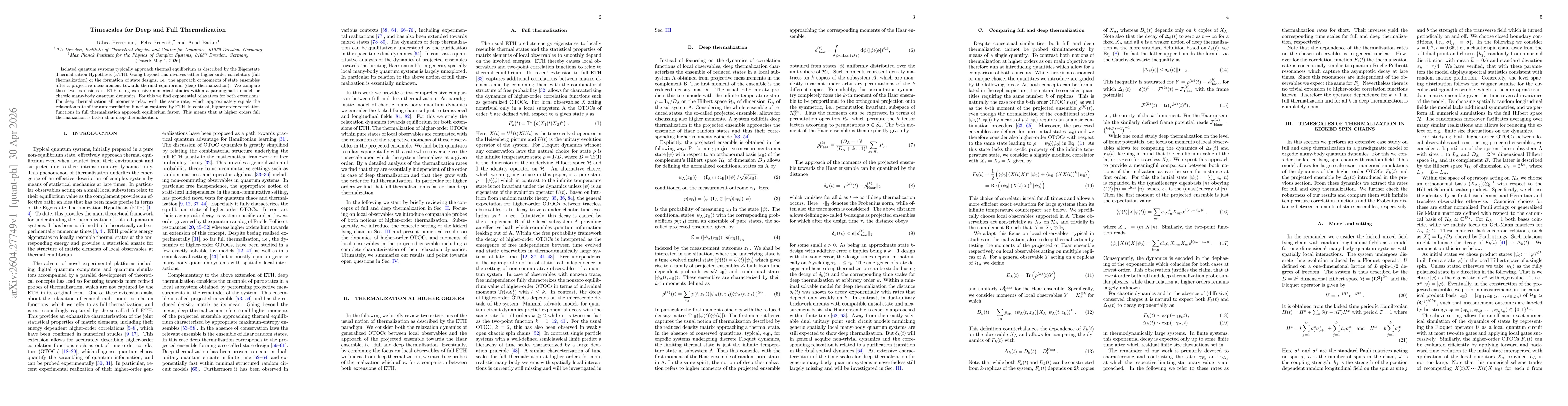 Thumbnail for Timescales for Deep and Full Thermalization
