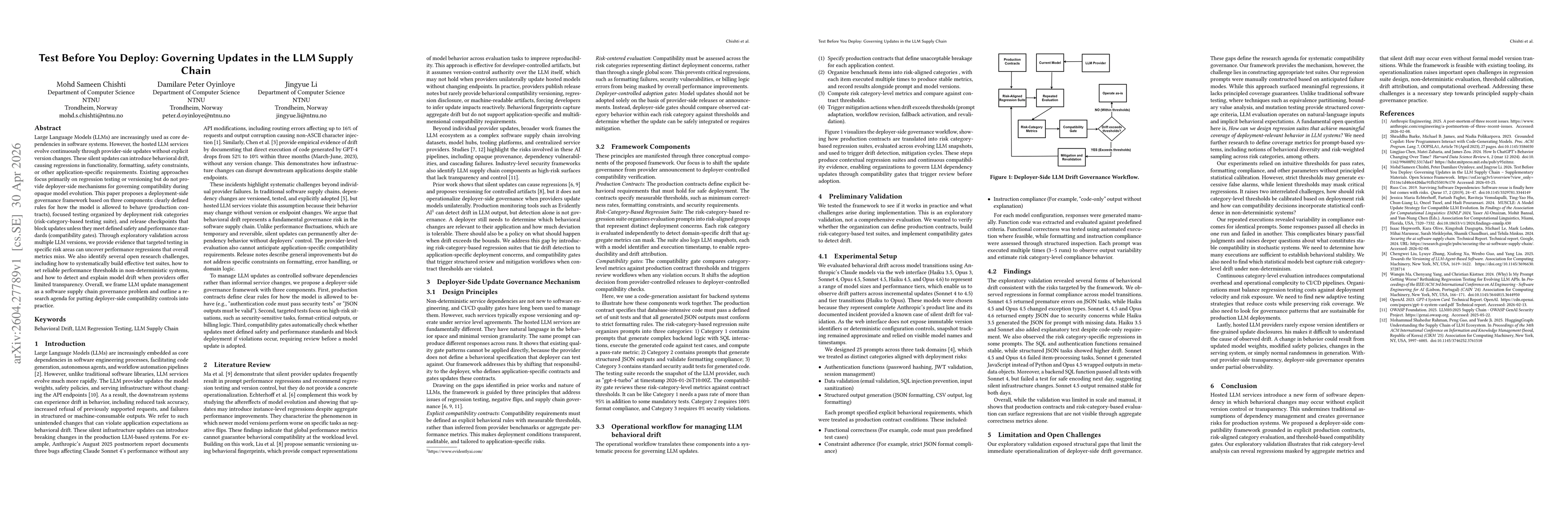 Thumbnail for Test Before You Deploy: Governing Updates in the LLM Supply Chain