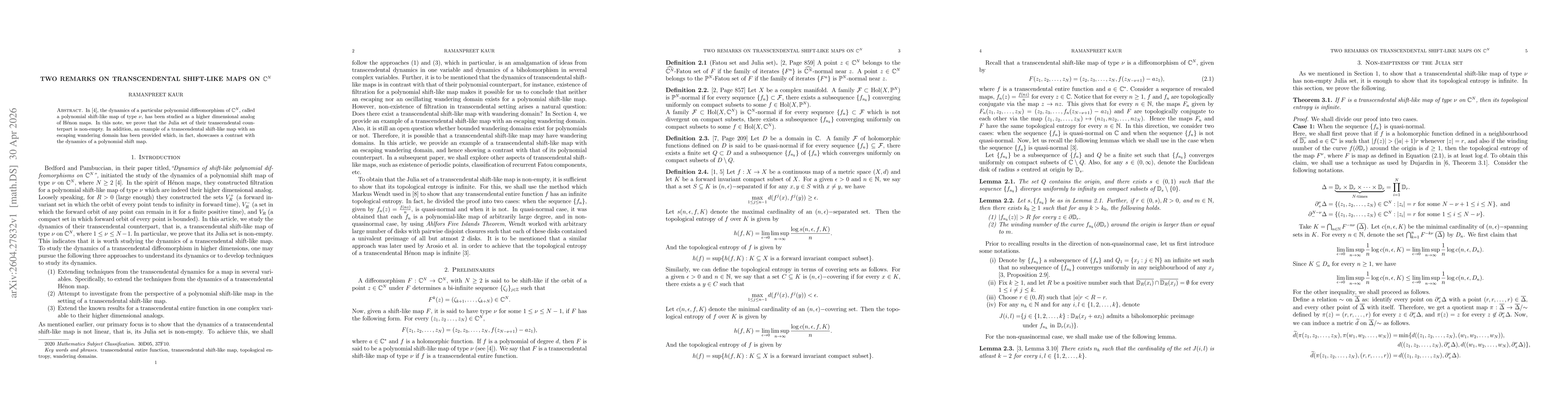 Thumbnail for Two remarks on transcendental shift-like maps on $\mathbb{C}^N$