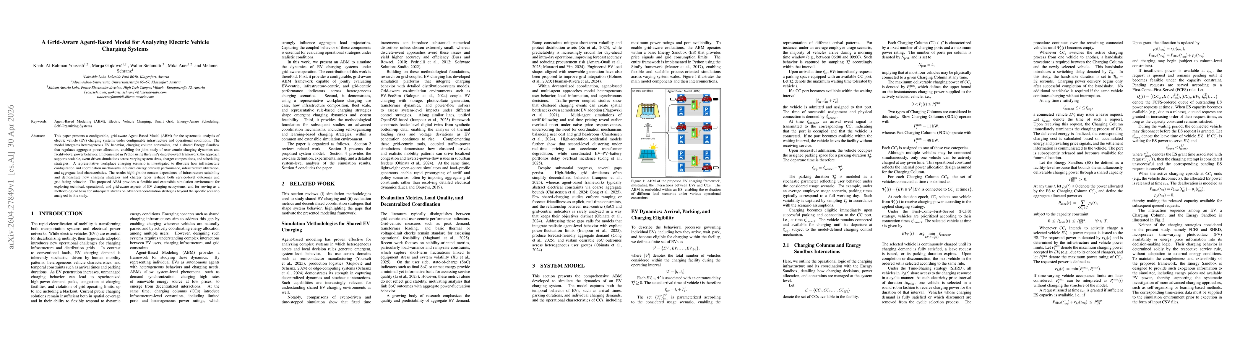 Thumbnail for A Grid-Aware Agent-Based Model for Analyzing Electric Vehicle Charging Systems