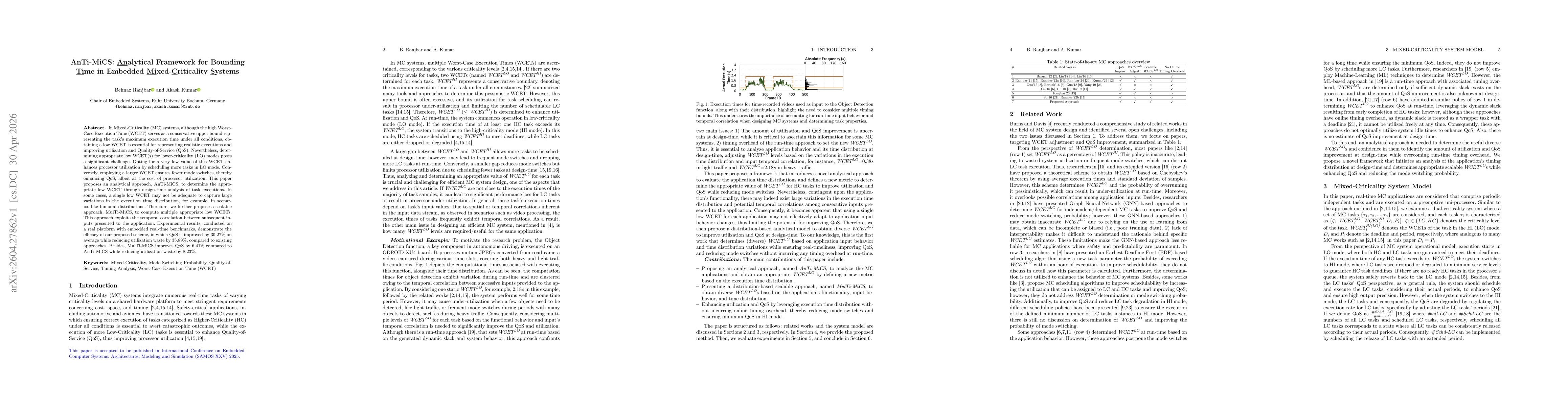 Thumbnail for AnTi-MiCS: Analytical Framework for Bounding Time in Embedded Mixed-Criticality Systems