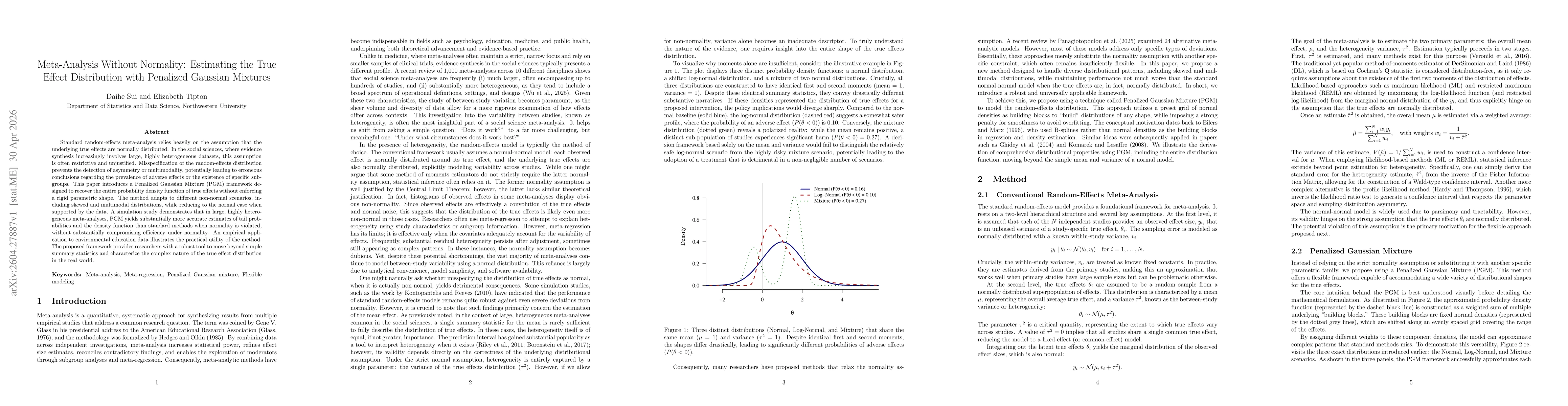 Thumbnail for Meta-Analysis Without Normality: Estimating the True Effect Distribution with Penalized Gaussian Mixtures