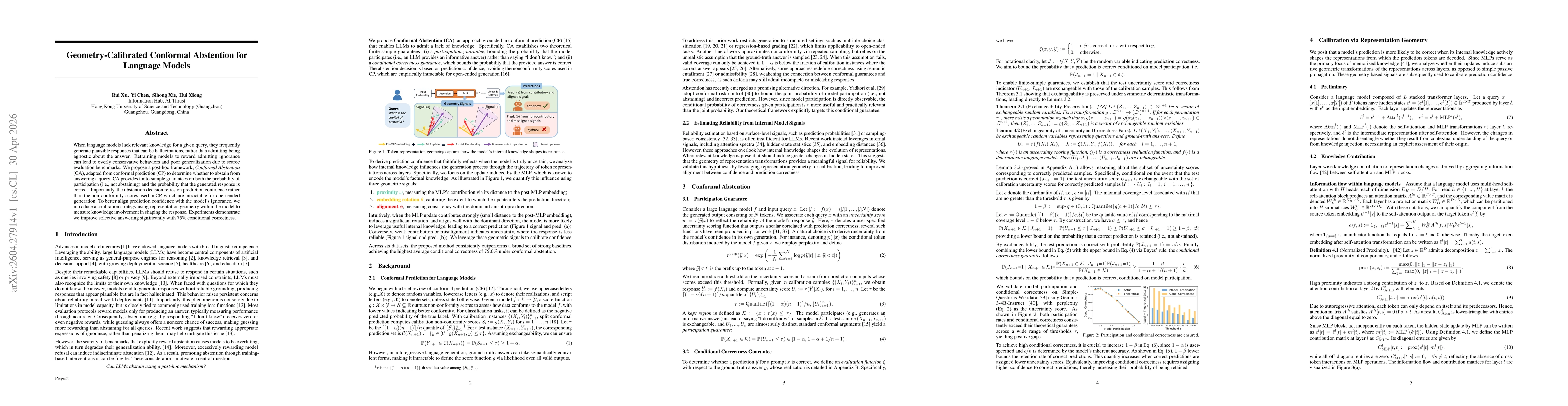 Thumbnail for Geometry-Calibrated Conformal Abstention for Language Models