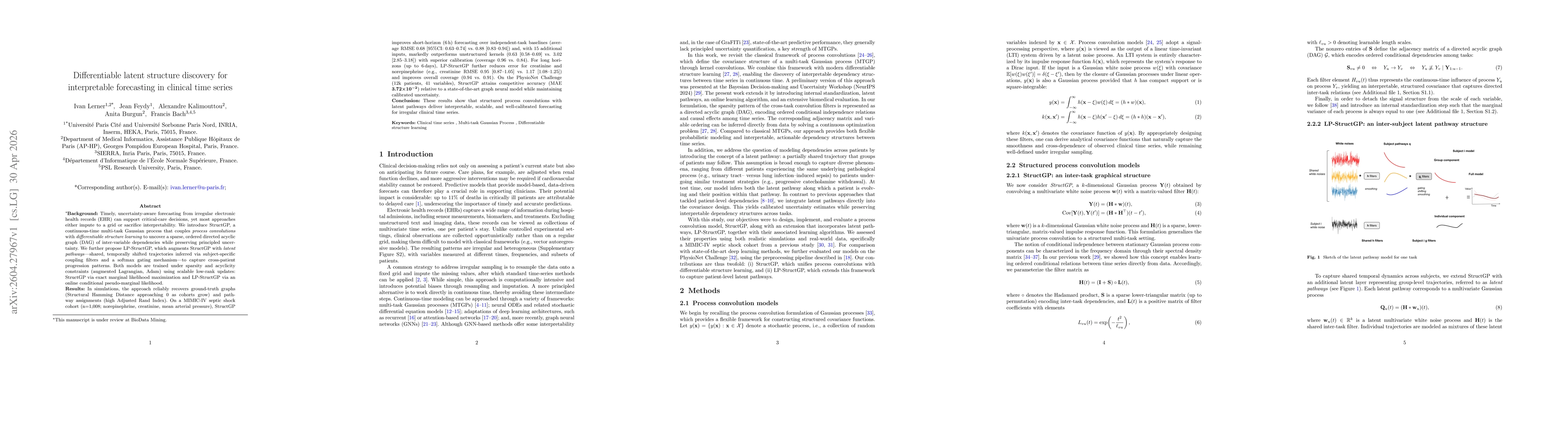 Thumbnail for Differentiable latent structure discovery for interpretable forecasting in clinical time series