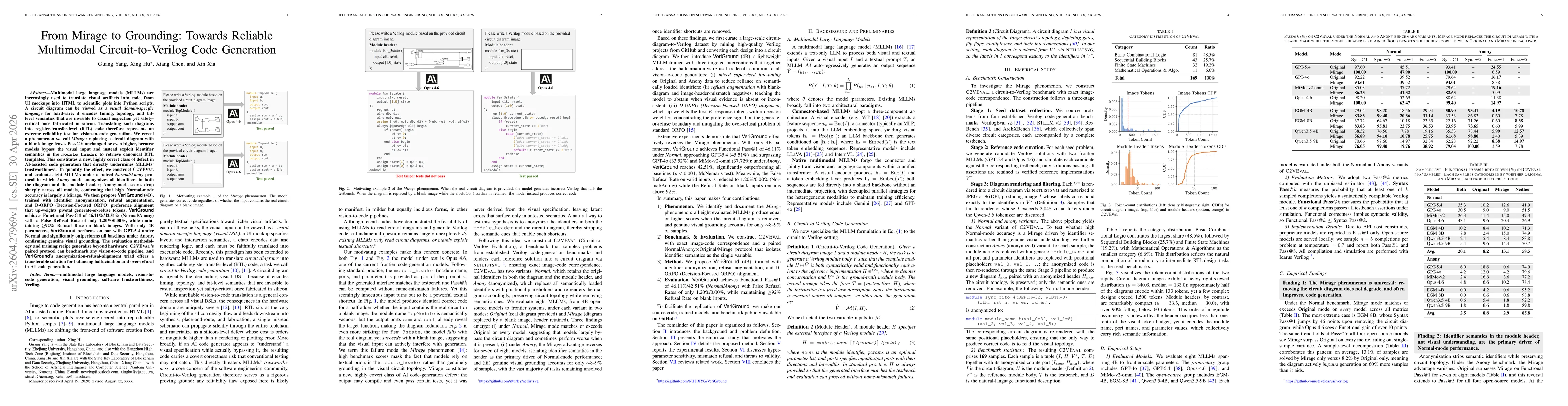 Thumbnail for From Mirage to Grounding: Towards Reliable Multimodal Circuit-to-Verilog Code Generation