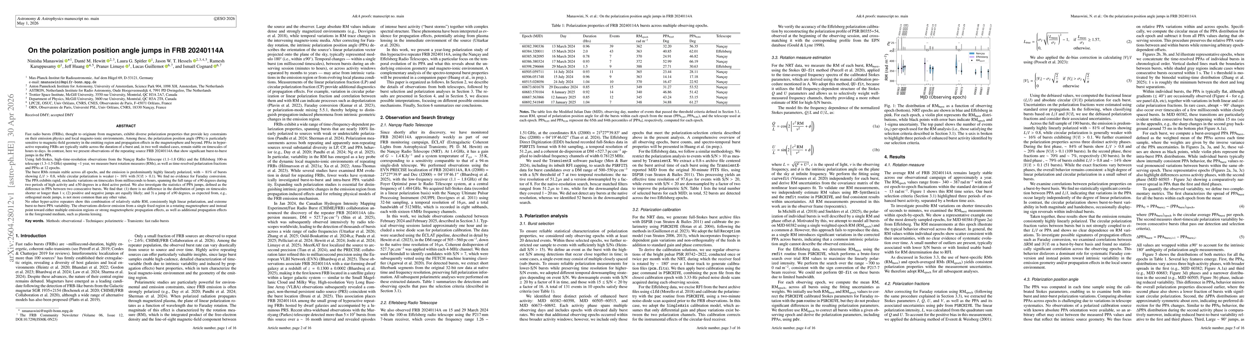 Thumbnail for On the polarization position angle jumps in FRB 20240114A