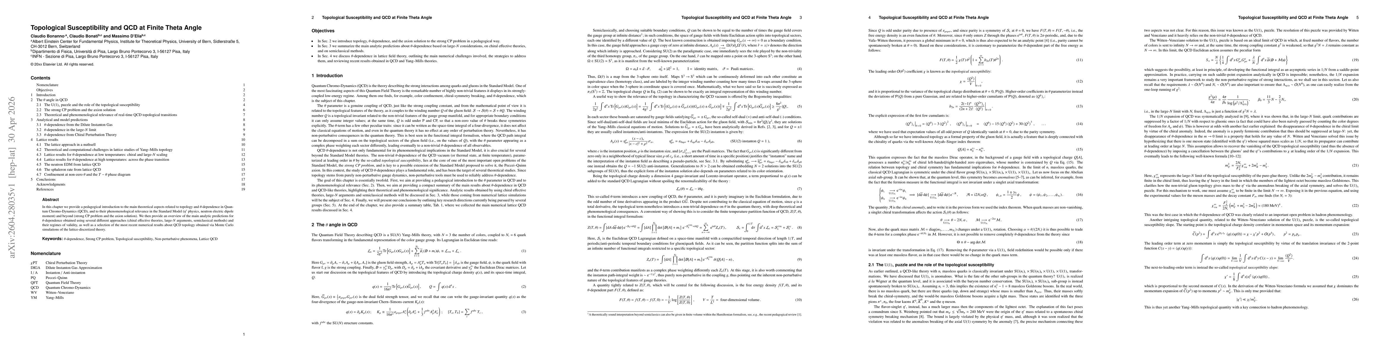 Thumbnail for Topological Susceptibility and QCD at Finite Theta Angle