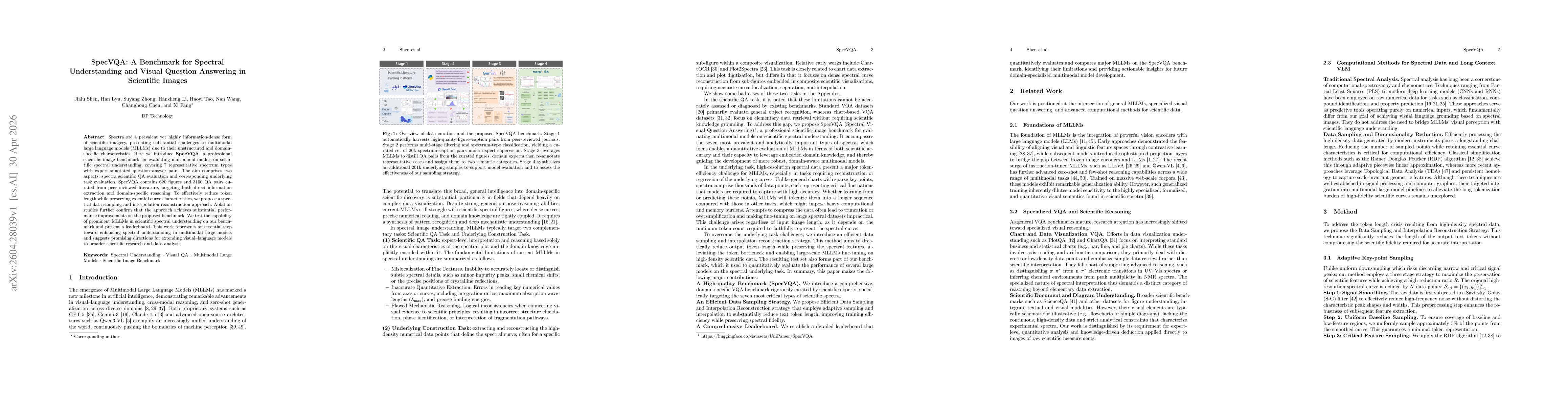 Thumbnail for SpecVQA: A Benchmark for Spectral Understanding and Visual Question Answering in Scientific Images