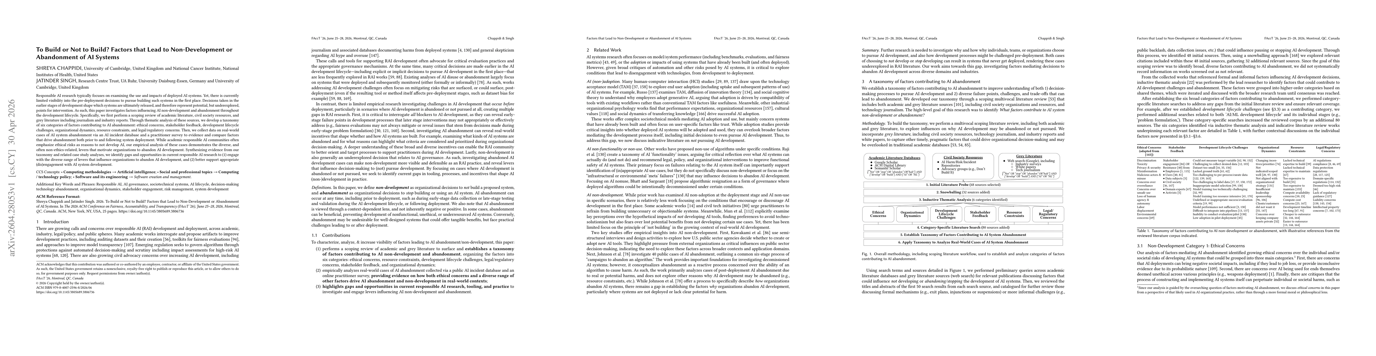 Thumbnail for To Build or Not to Build? Factors that Lead to Non-Development or Abandonment of AI Systems