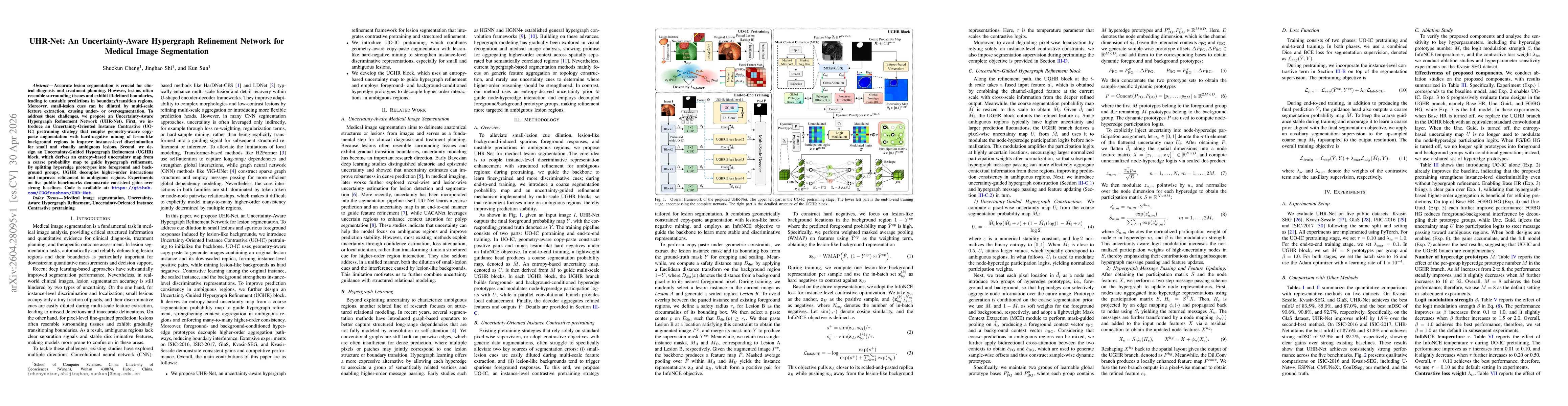 Thumbnail for UHR-Net: An Uncertainty-Aware Hypergraph Refinement Network for Medical Image Segmentation