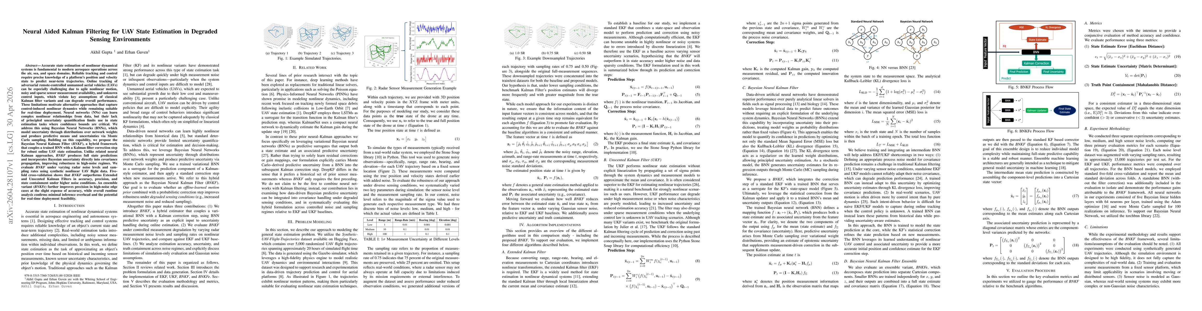 Thumbnail for Neural Aided Kalman Filtering for UAV State Estimation in Degraded Sensing Environments