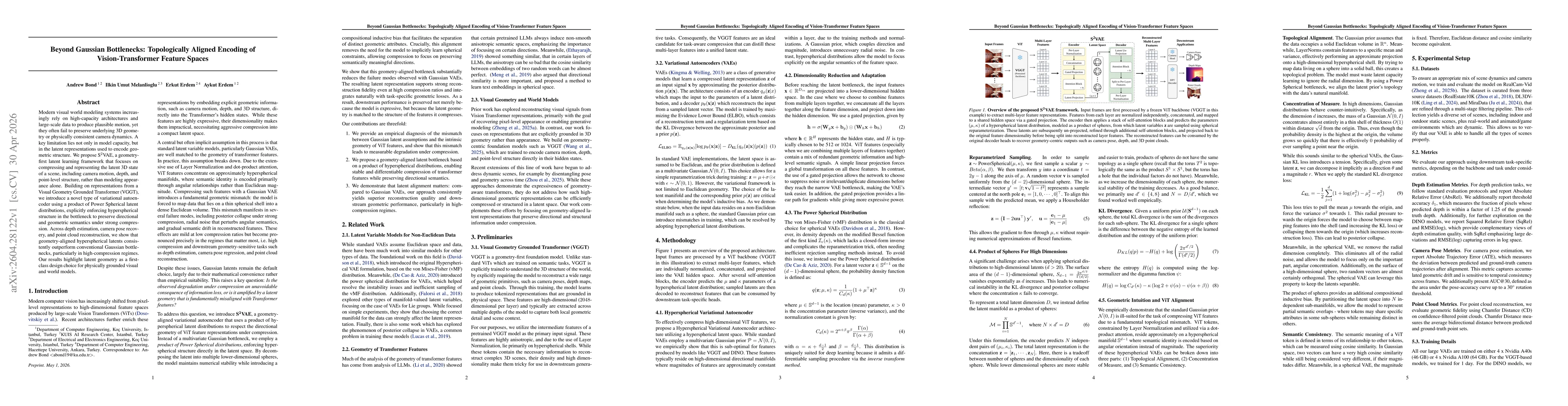Thumbnail for Beyond Gaussian Bottlenecks: Topologically Aligned Encoding of Vision-Transformer Feature Spaces
