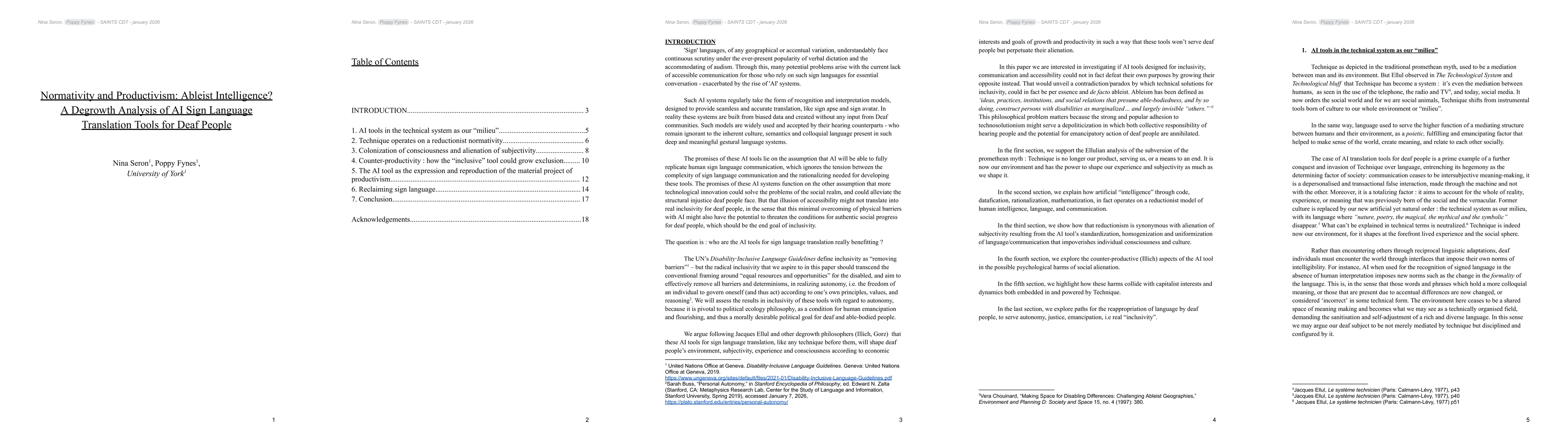 Thumbnail for Normativity and Productivism: Ableist Intelligence? A Degrowth Analysis of AI Sign Language Translation Tools for Deaf People