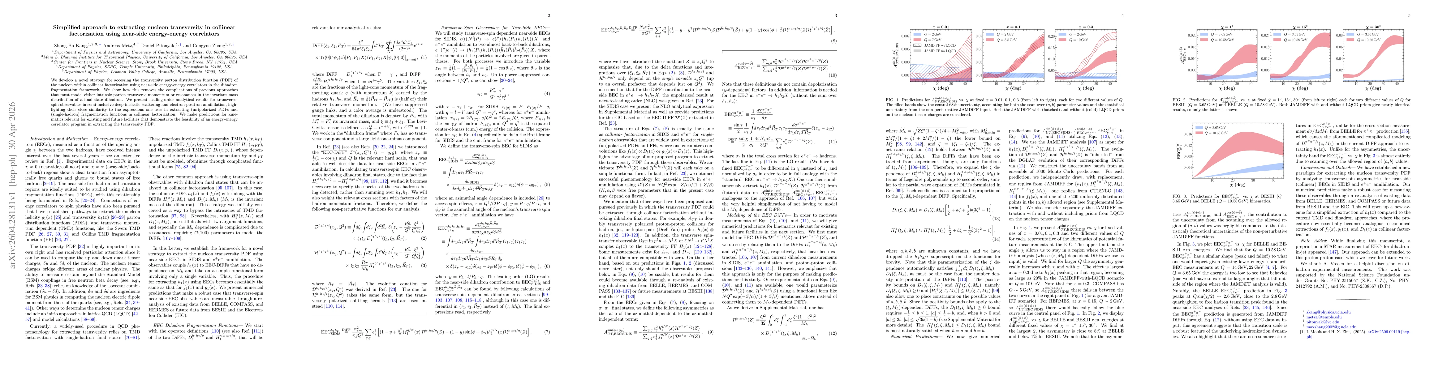 Thumbnail for Simplified approach to extracting nucleon transversity in collinear factorization using near-side energy-energy correlators