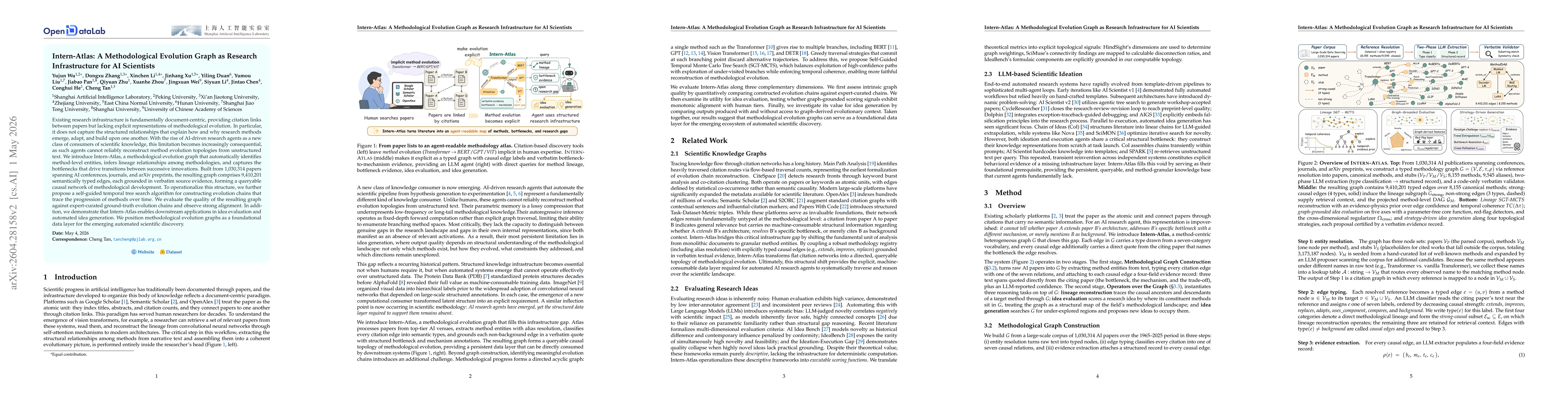 Thumbnail for Intern-Atlas: A Methodological Evolution Graph as Research Infrastructure for AI Scientists