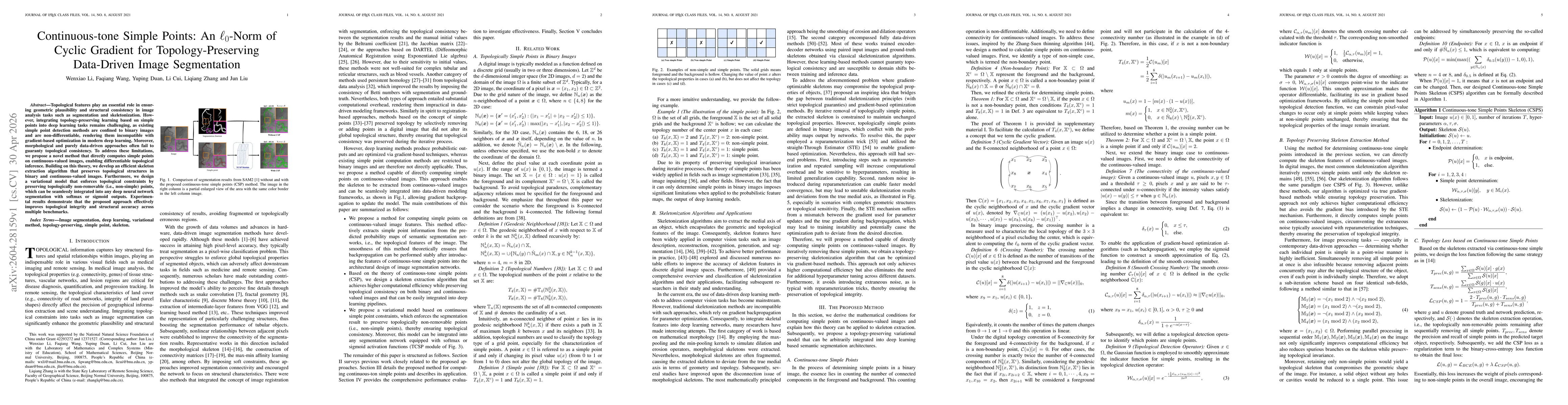 Thumbnail for Continuous-tone Simple Points: An $\ell_0$-Norm of Cyclic Gradient for Topology-Preserving Data-Driven Image Segmentation