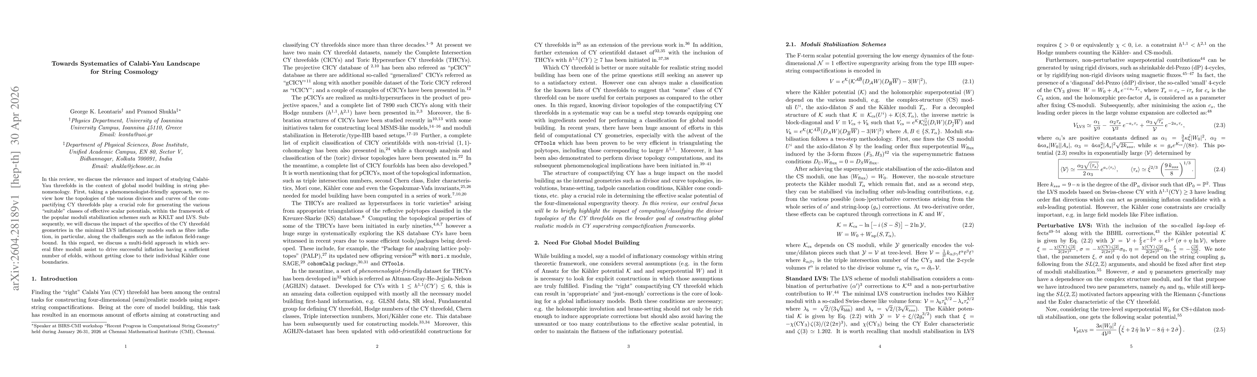 Thumbnail for Towards Systematics of Calabi-Yau Landscape for String Cosmology