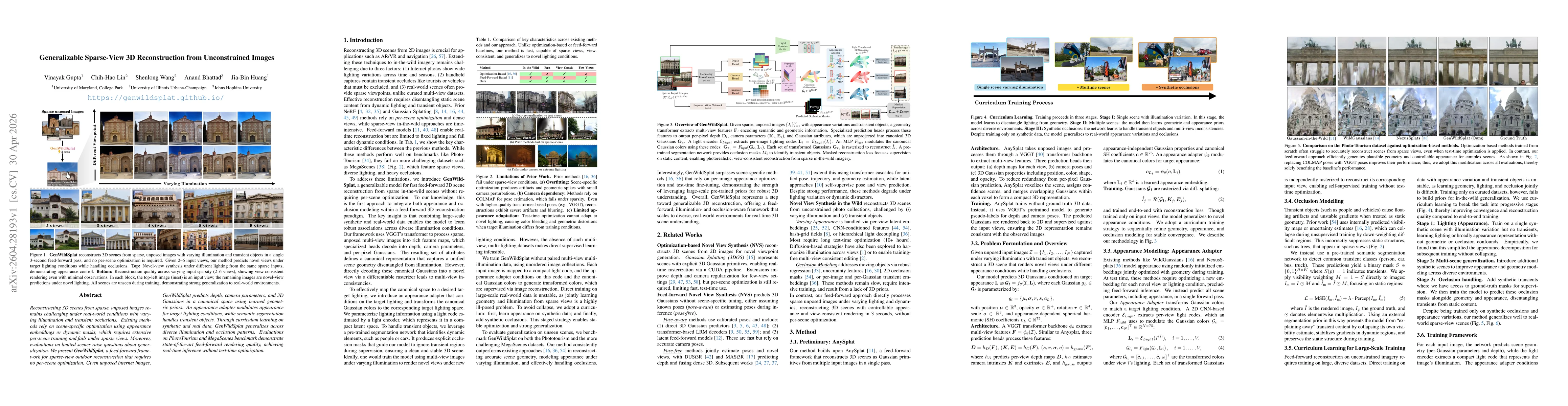 Thumbnail for Generalizable Sparse-View 3D Reconstruction from Unconstrained Images