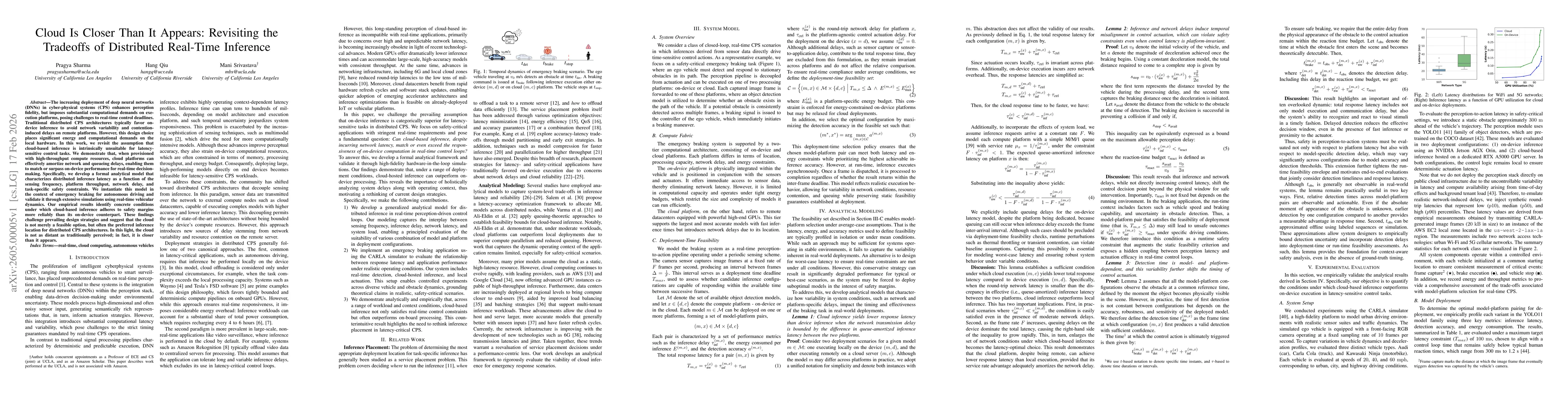 Thumbnail for Cloud Is Closer Than It Appears: Revisiting the Tradeoffs of Distributed Real-Time Inference
