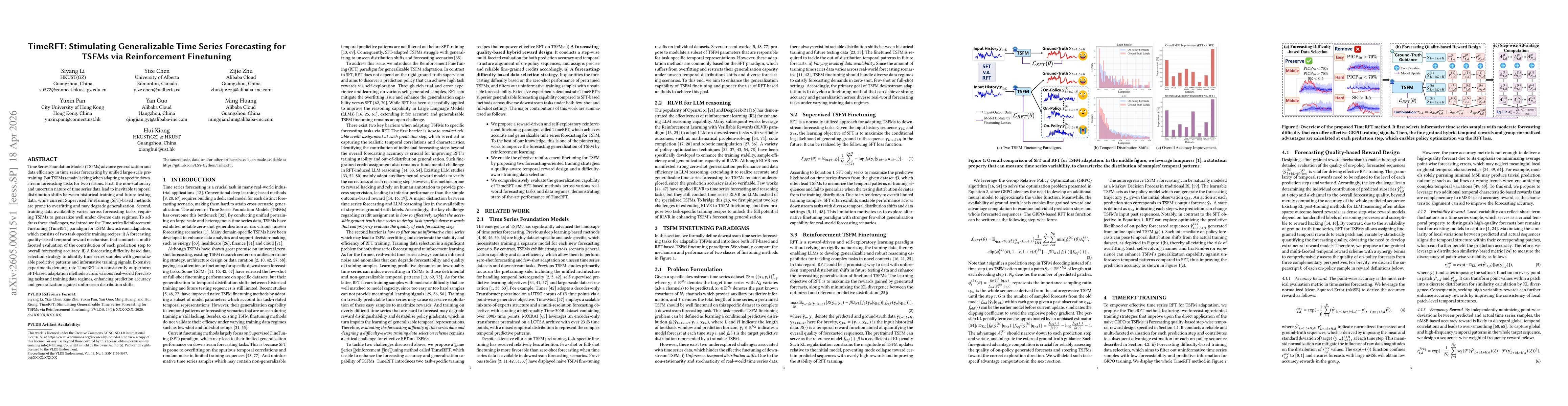 Thumbnail for TimeRFT: Stimulating Generalizable Time Series Forecasting for TSFMs via Reinforcement Finetuning