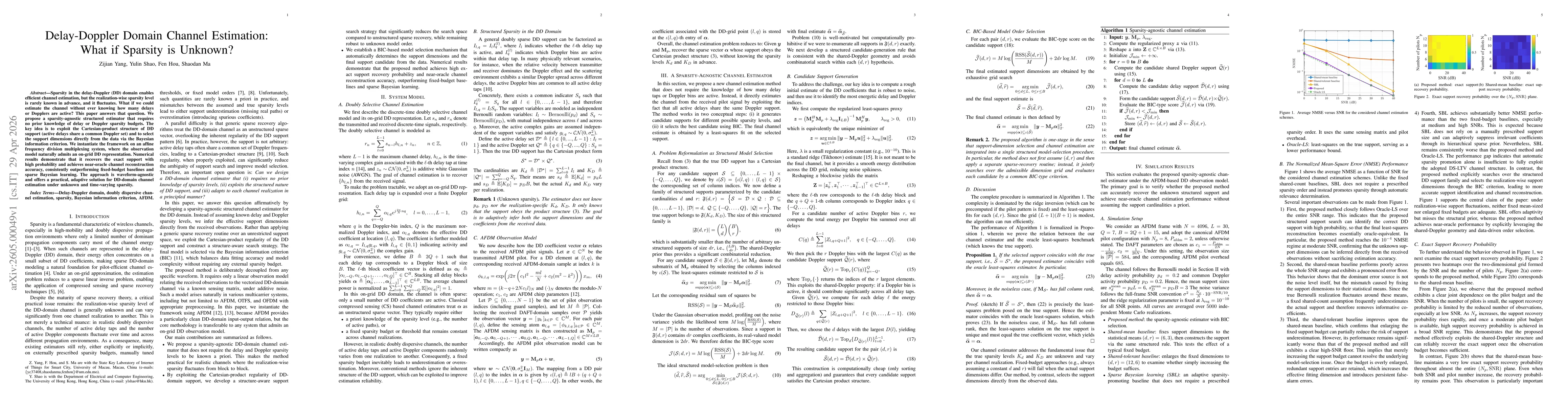 Thumbnail for Delay-Doppler Domain Channel Estimation: What if Sparsity is Unknown?