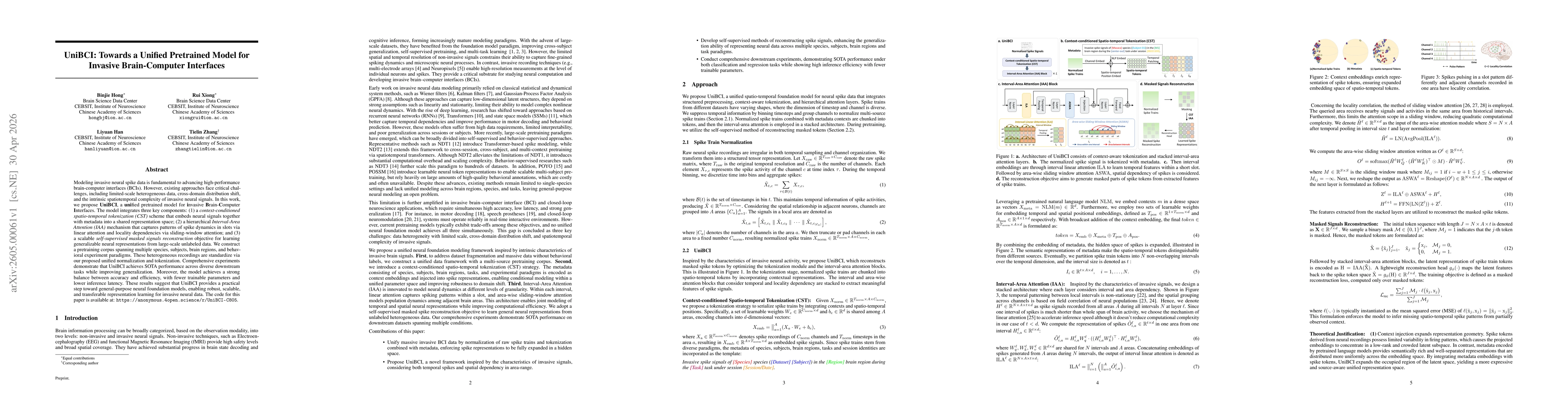 Thumbnail for UniBCI: Towards a Unified Pretrained Model for Invasive Brain-Computer Interfaces