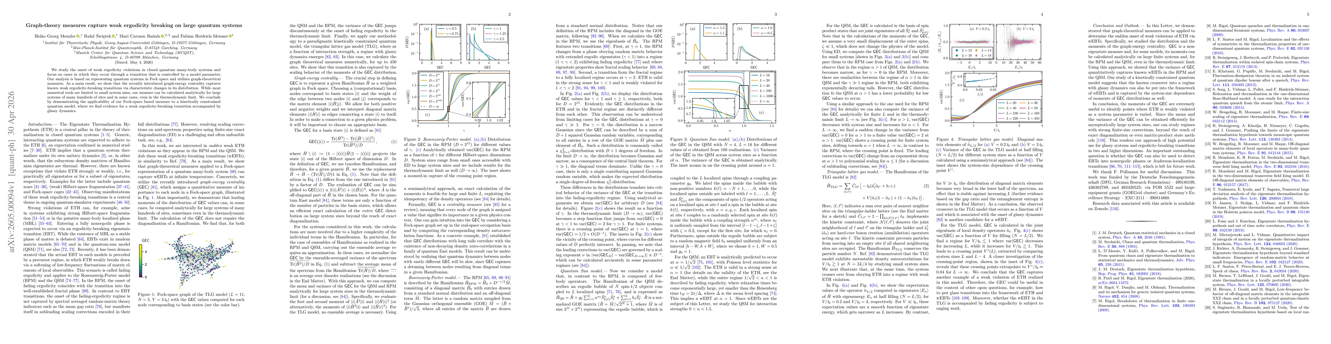 Thumbnail for Graph-theory measures capture weak ergodicity breaking on large quantum systems