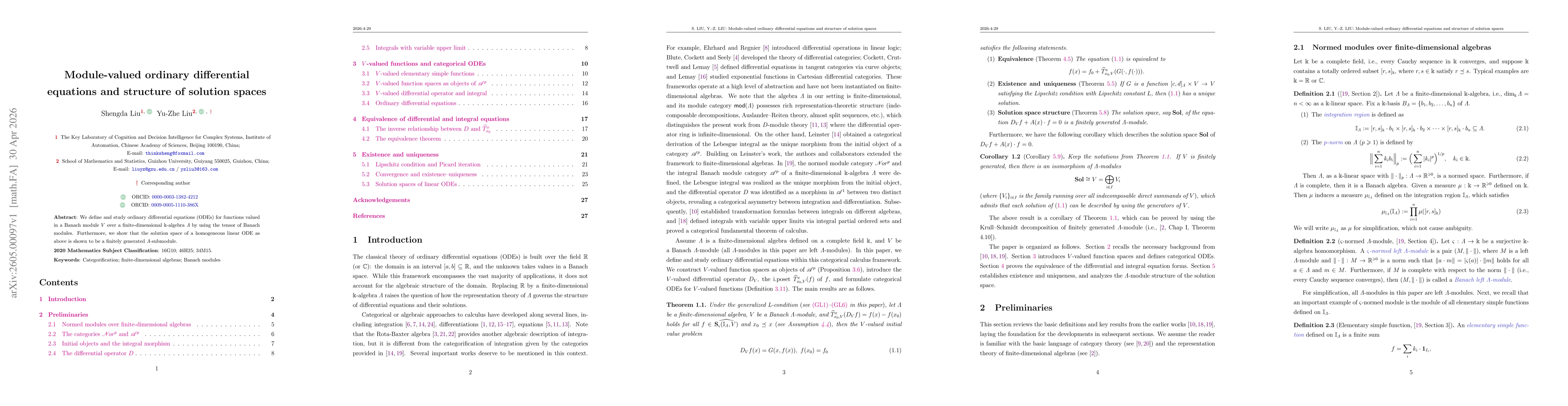 Thumbnail for Module-valued ordinary differential equations and structure of solution spaces