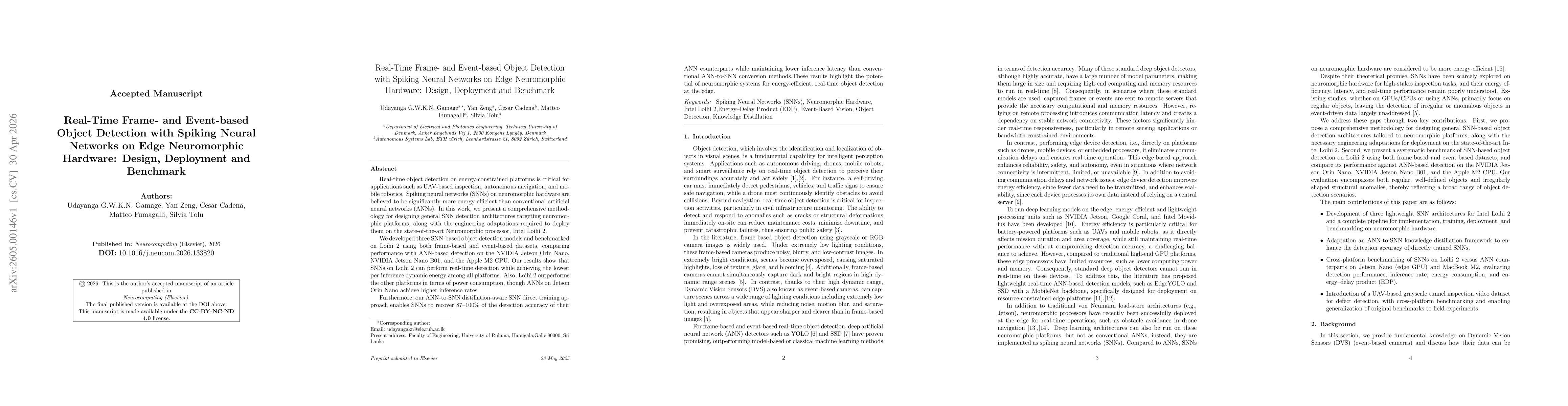 Thumbnail for Real-Time Frame- and Event-based Object Detection with Spiking Neural Networks on Edge Neuromorphic Hardware: Design, Deployment and Benchmark