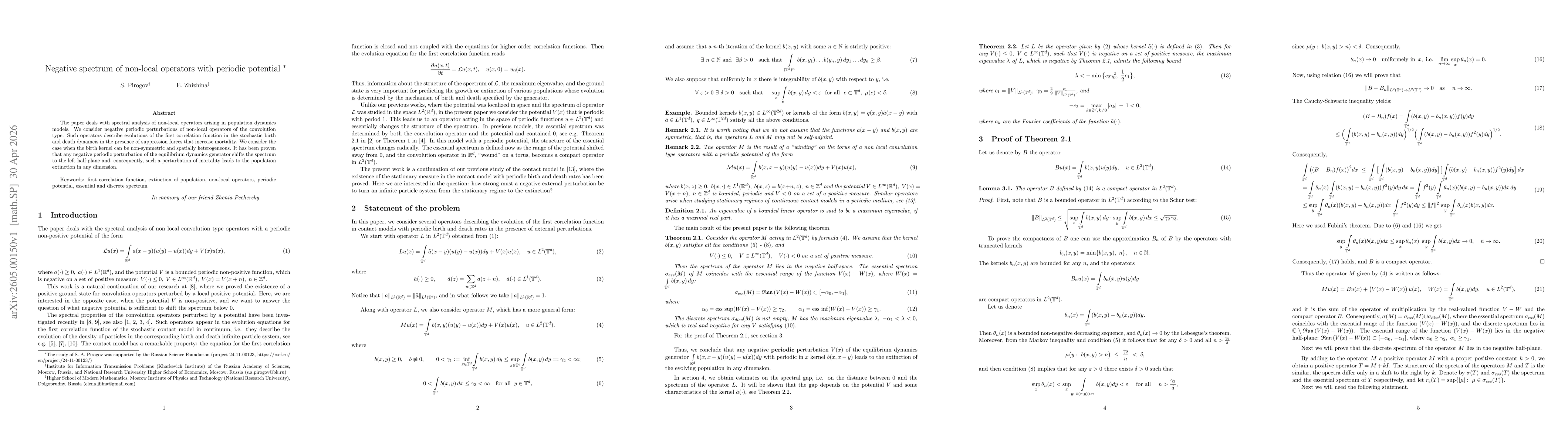 Thumbnail for Negative spectrum of non-local operators with periodic potential