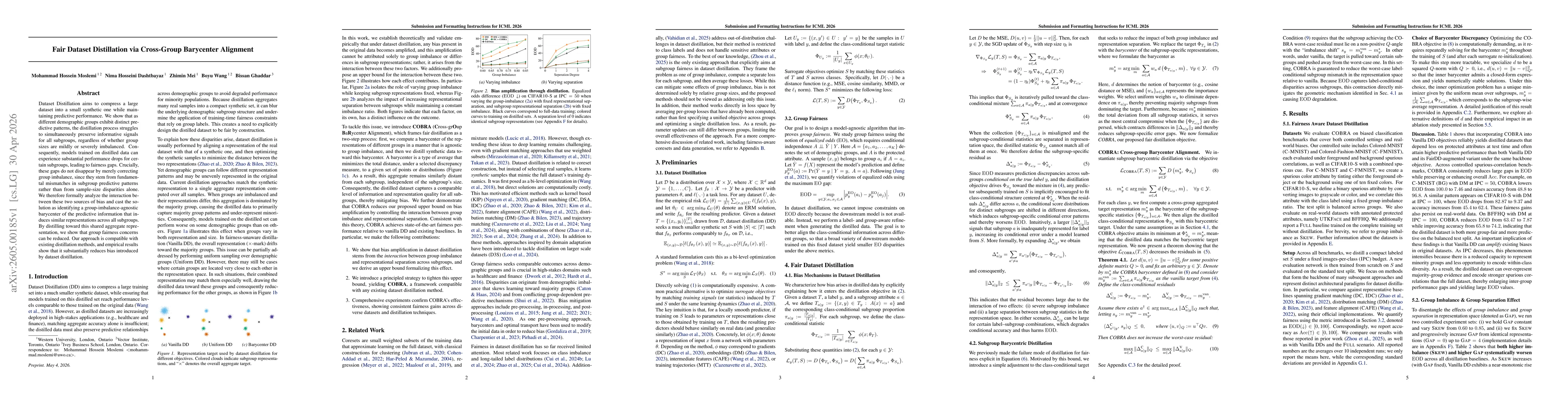 Thumbnail for Fair Dataset Distillation via Cross-Group Barycenter Alignment