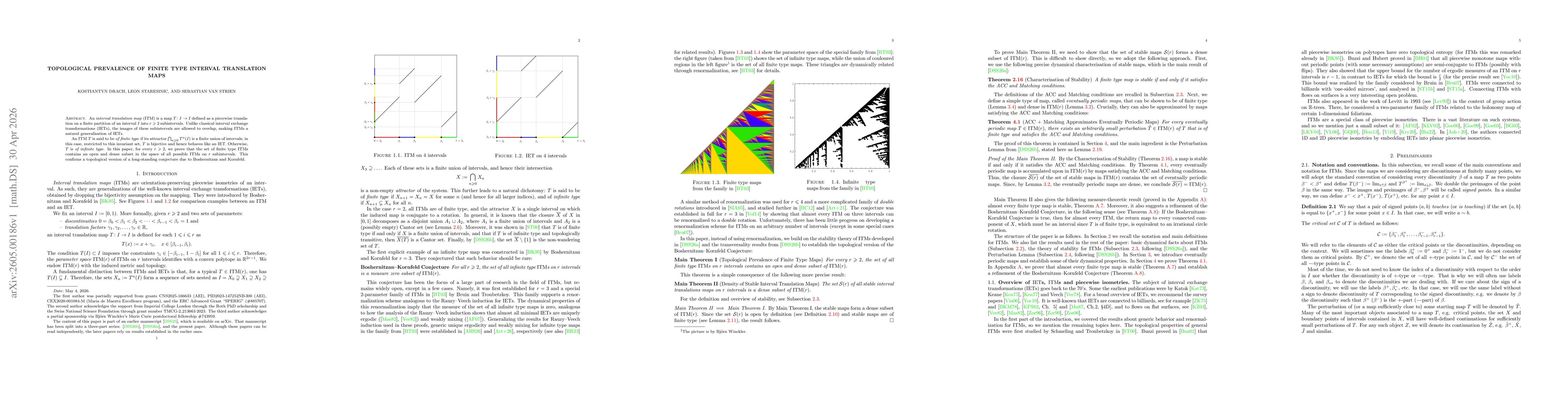 Thumbnail for Topological Prevalence of Finite Type Interval Translation Maps