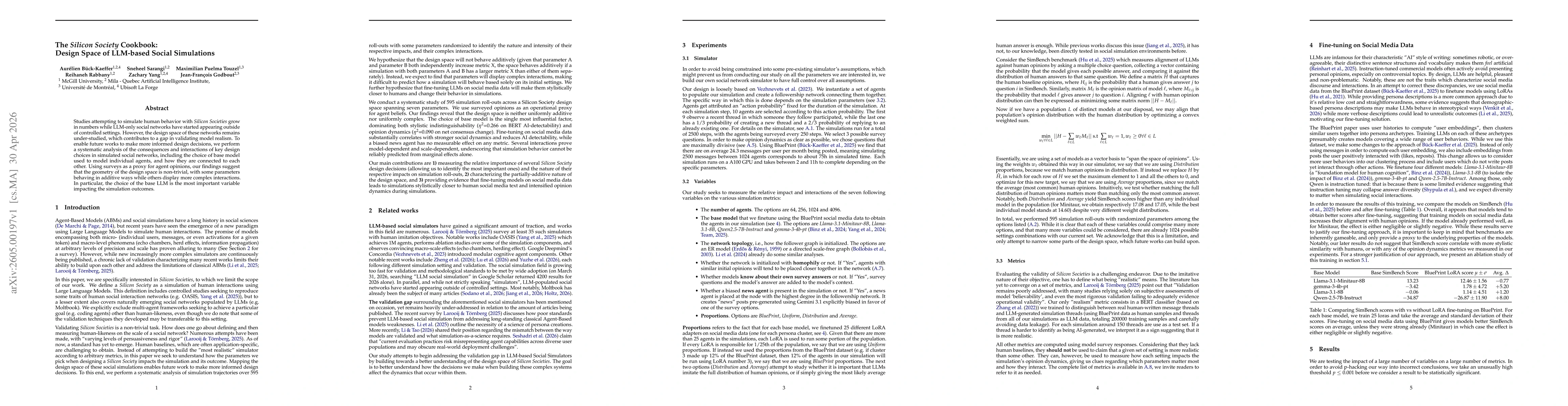 Thumbnail for The $\textit{Silicon Society}$ Cookbook: Design Space of LLM-based Social Simulations