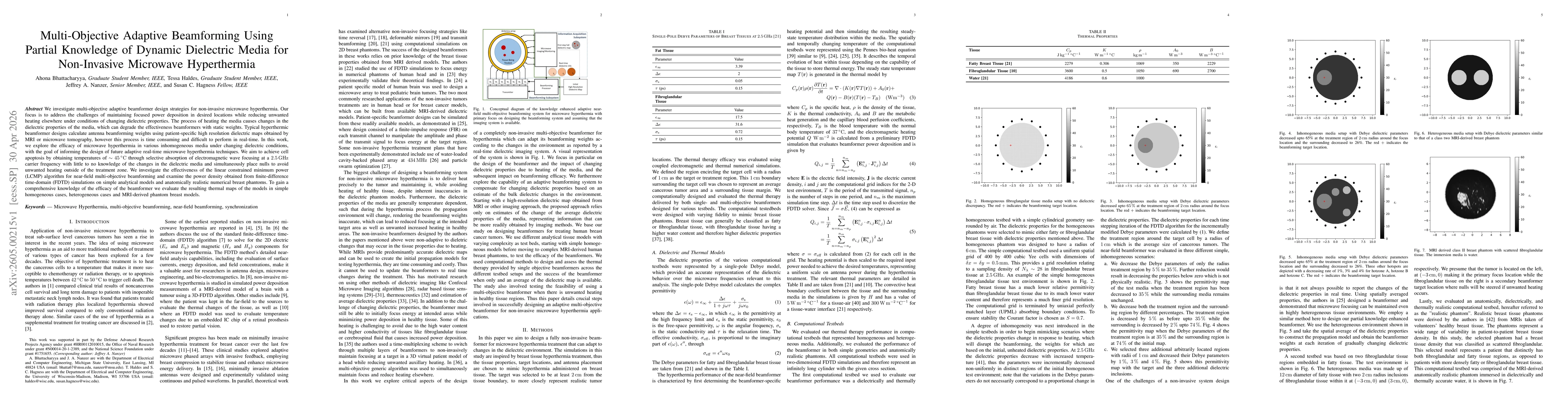 Thumbnail for Multi-Objective Adaptive Beamforming Using Partial Knowledge of Dynamic Dielectric Media for Non-Invasive Microwave Hyperthermia