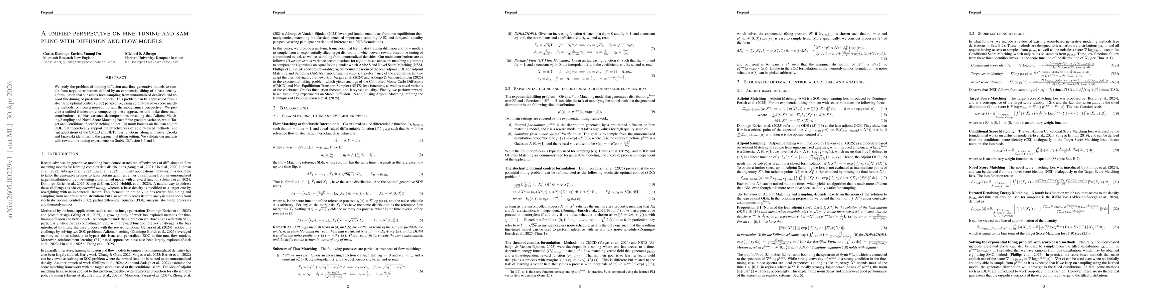 Thumbnail for A unified perspective on fine-tuning and sampling with diffusion and flow models