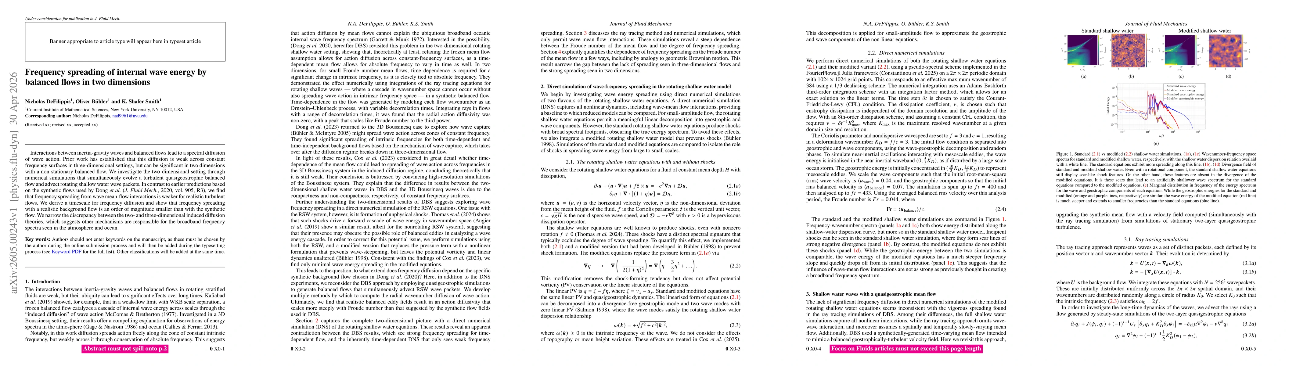 Thumbnail for Frequency spreading of internal wave energy by balanced flows in two dimensions