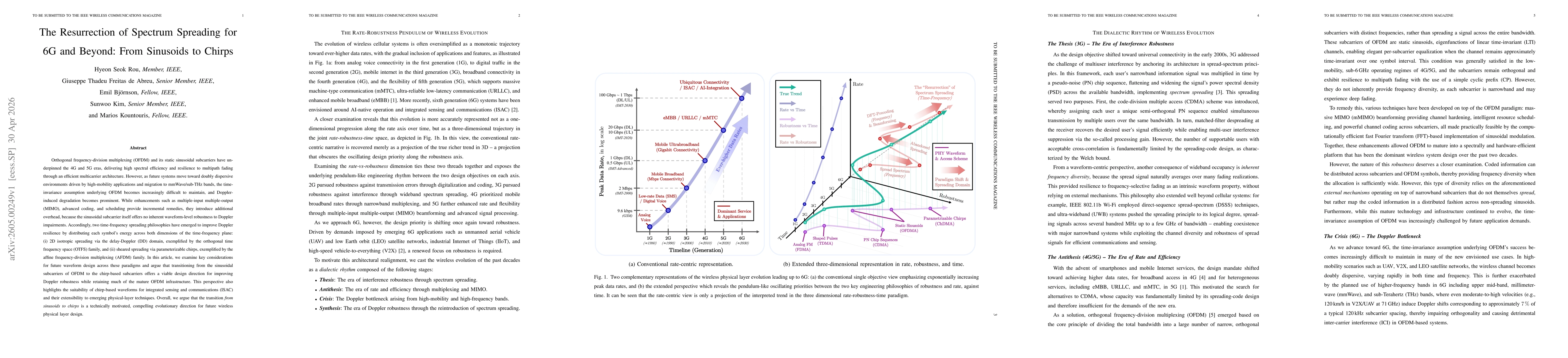 Thumbnail for The Resurrection of Spectrum Spreading for 6G and Beyond: From Sinusoids to Chirps