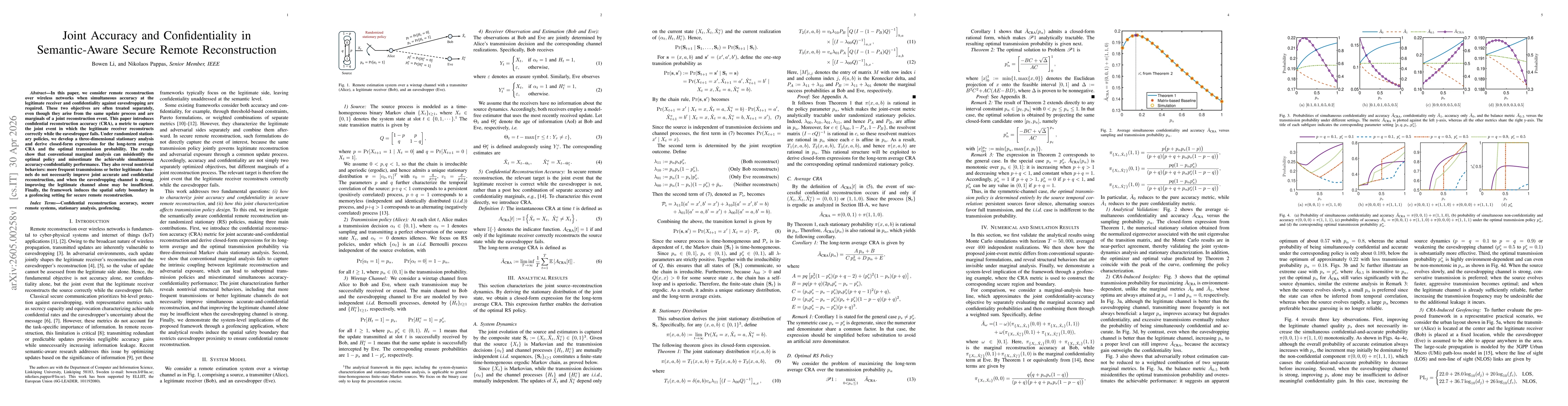 Thumbnail for Joint Accuracy and Confidentiality in Semantic-Aware Secure Remote Reconstruction