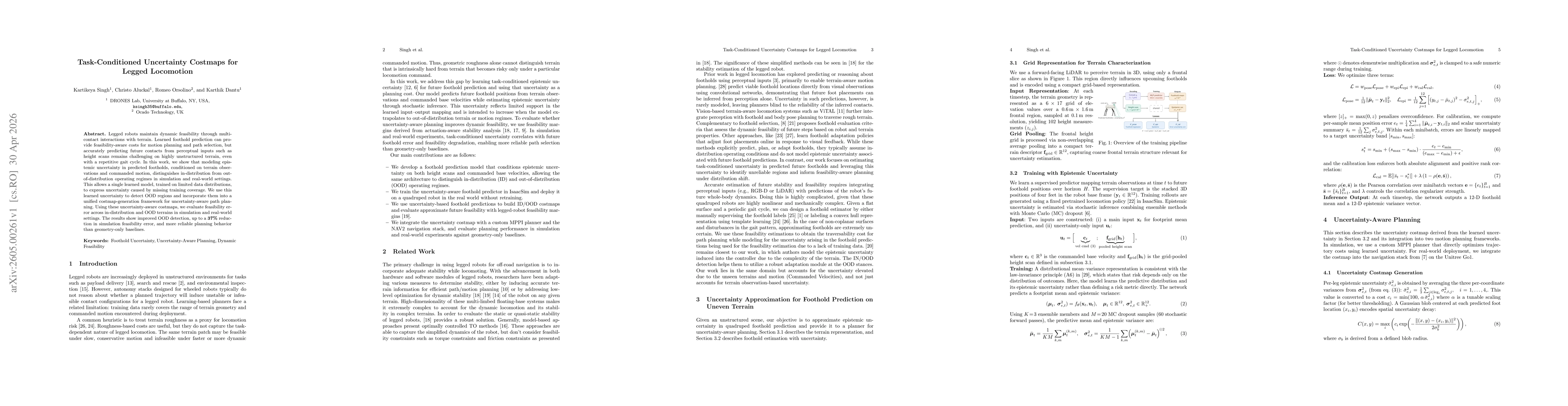 Thumbnail for Task-Conditioned Uncertainty Costmaps for Legged Locomotion