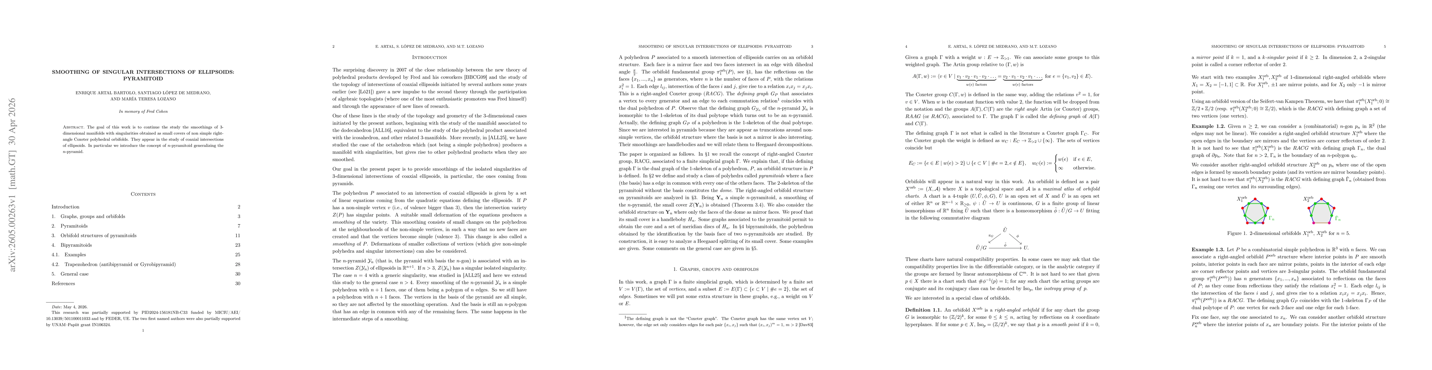 Thumbnail for Smoothing of singular intersections of ellipsoids: pyramitoid