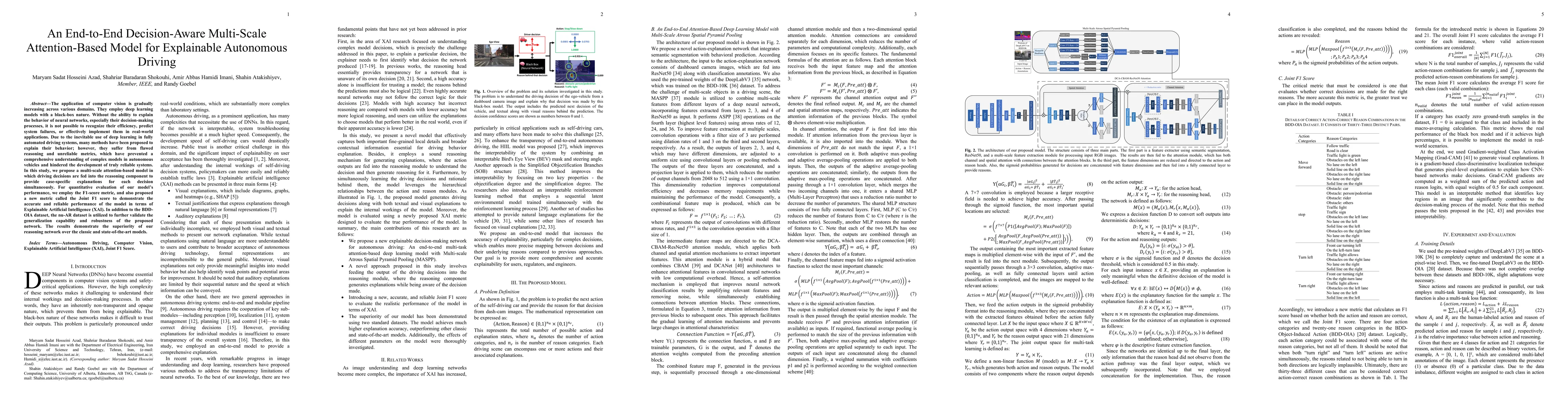 Thumbnail for An End-to-End Decision-Aware Multi-Scale Attention-Based Model for Explainable Autonomous Driving