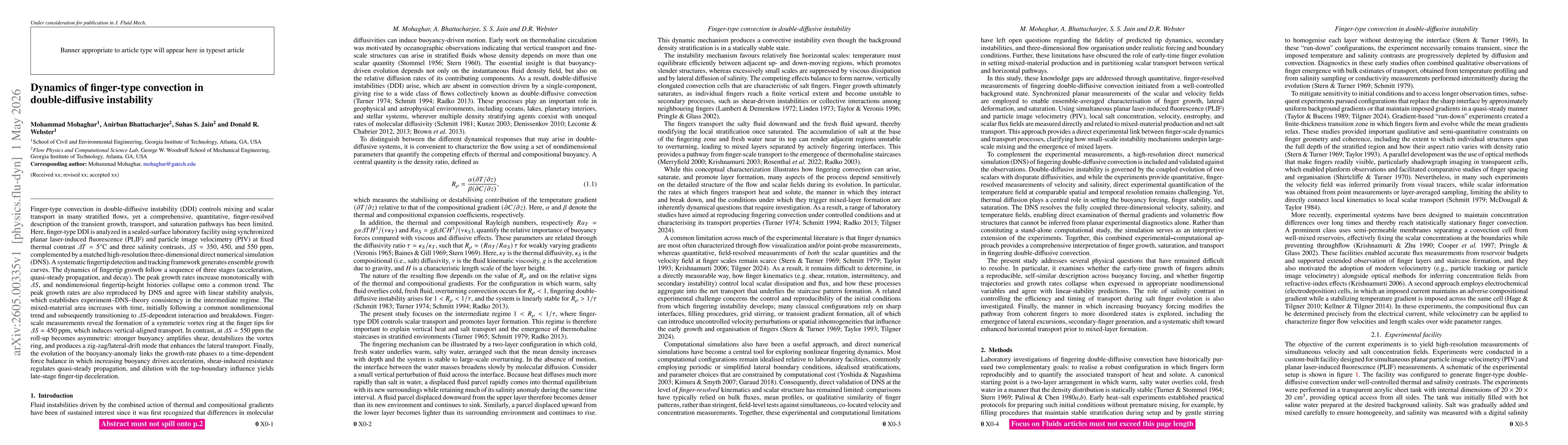Thumbnail for Dynamics of finger-type convection in double-diffusive instability