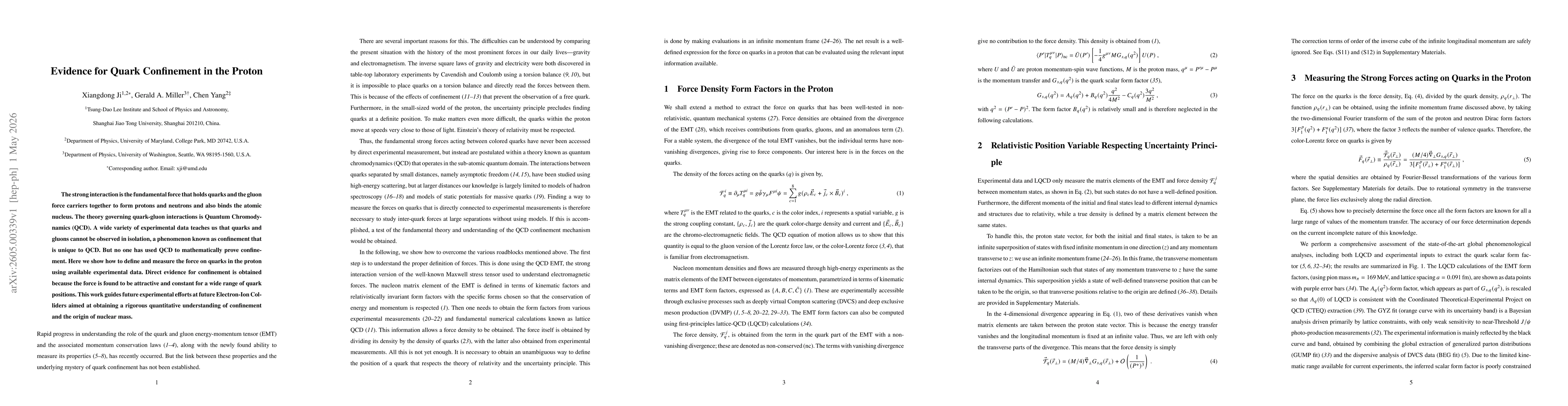 Thumbnail for Evidence for Quark Confinement in the Proton