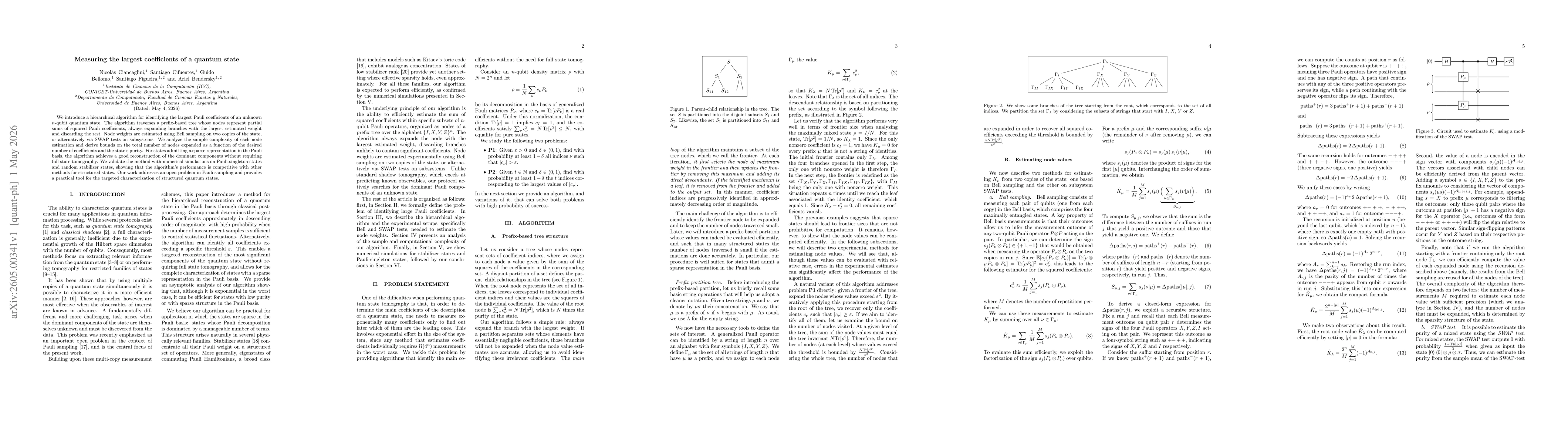 Thumbnail for Measuring the largest coefficients of a quantum state