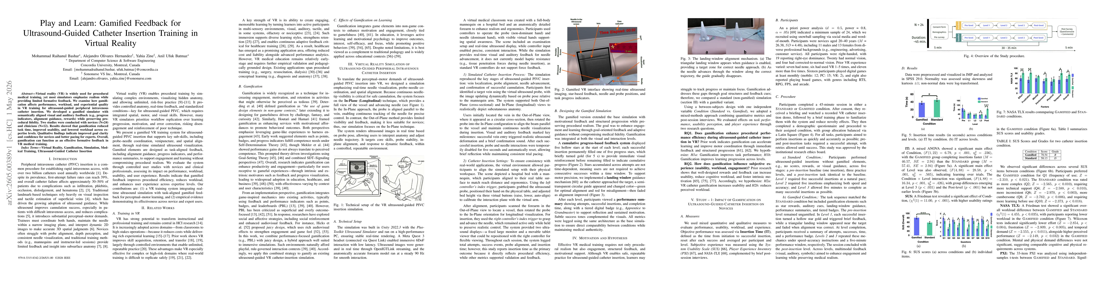 Thumbnail for Play and Learn: Gamified Feedback for Ultrasound-Guided Catheter Insertion Training in Virtual Reality
