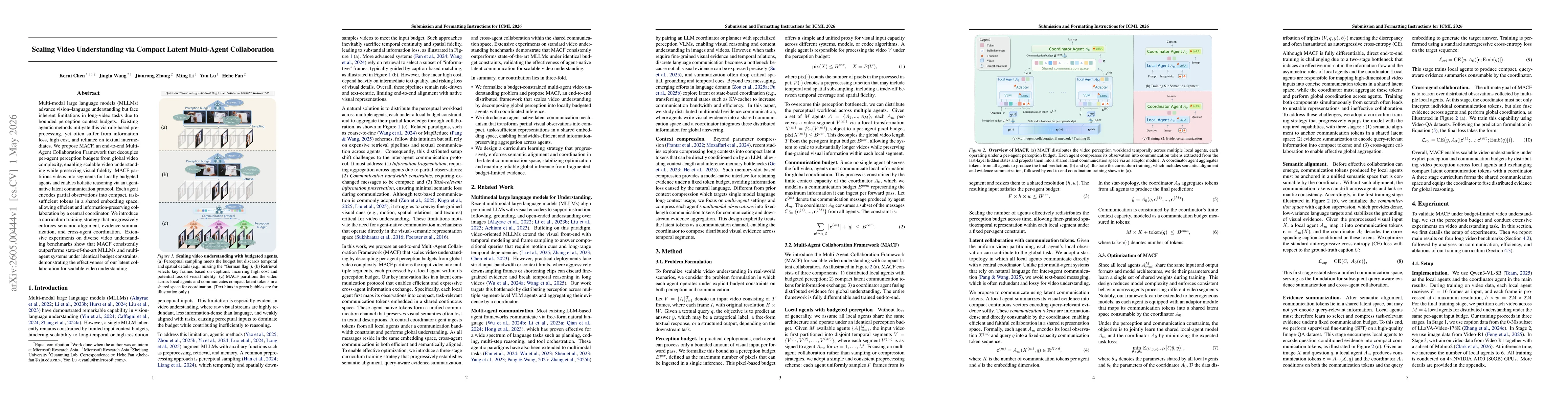 Thumbnail for Scaling Video Understanding via Compact Latent Multi-Agent Collaboration