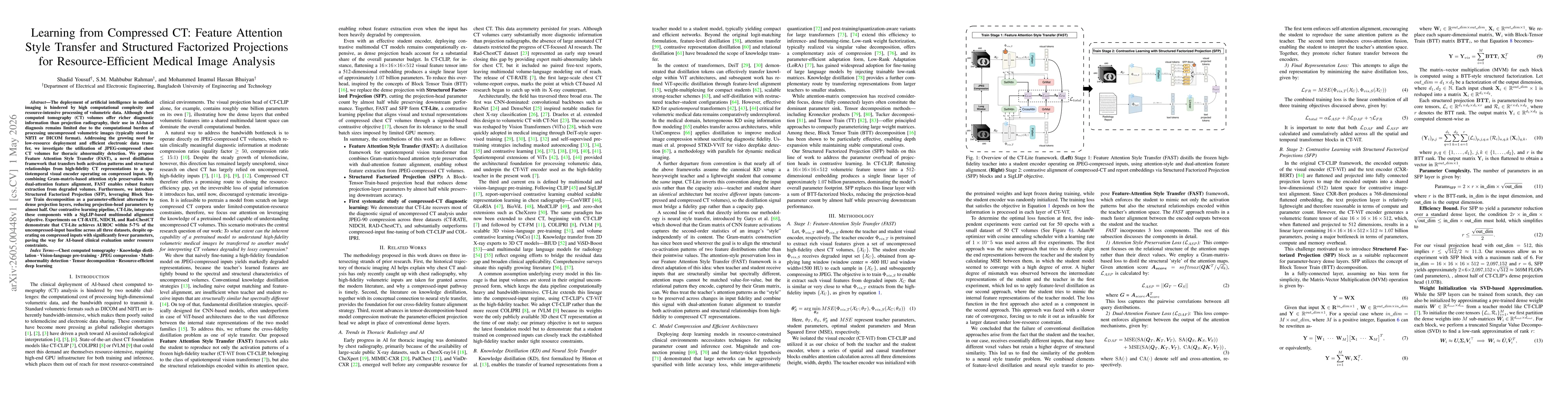 Thumbnail for Learning from Compressed CT: Feature Attention Style Transfer and Structured Factorized Projections for Resource-Efficient Medical Image Analysis