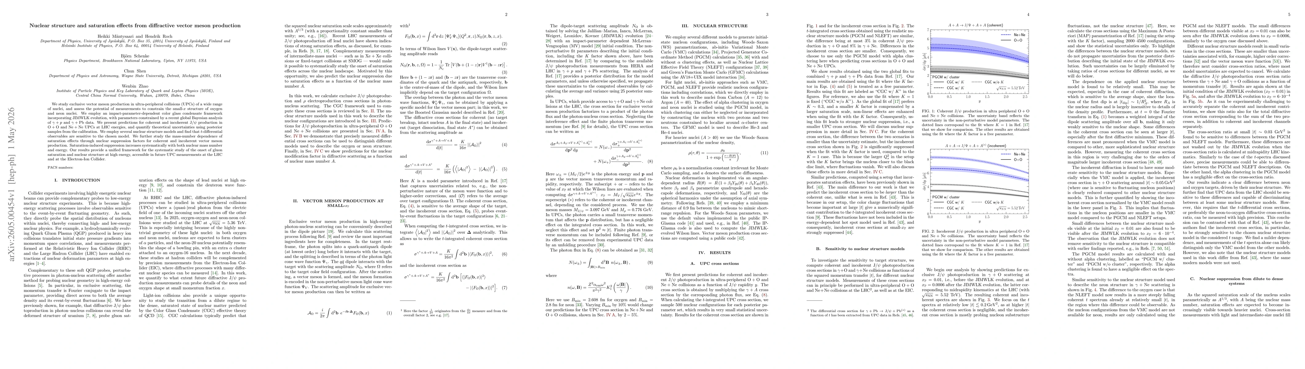 Thumbnail for Nuclear structure and saturation effects from diffractive vector meson production
